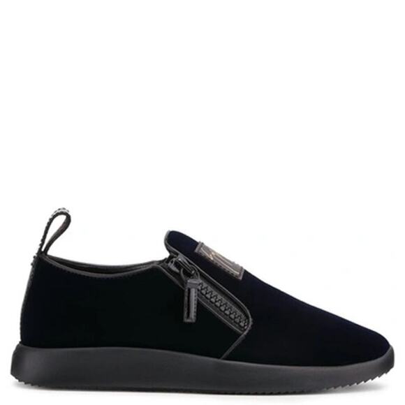 Giuseppe Zanotti sz 40  Conley Zip black velvet loafers mens sz 7